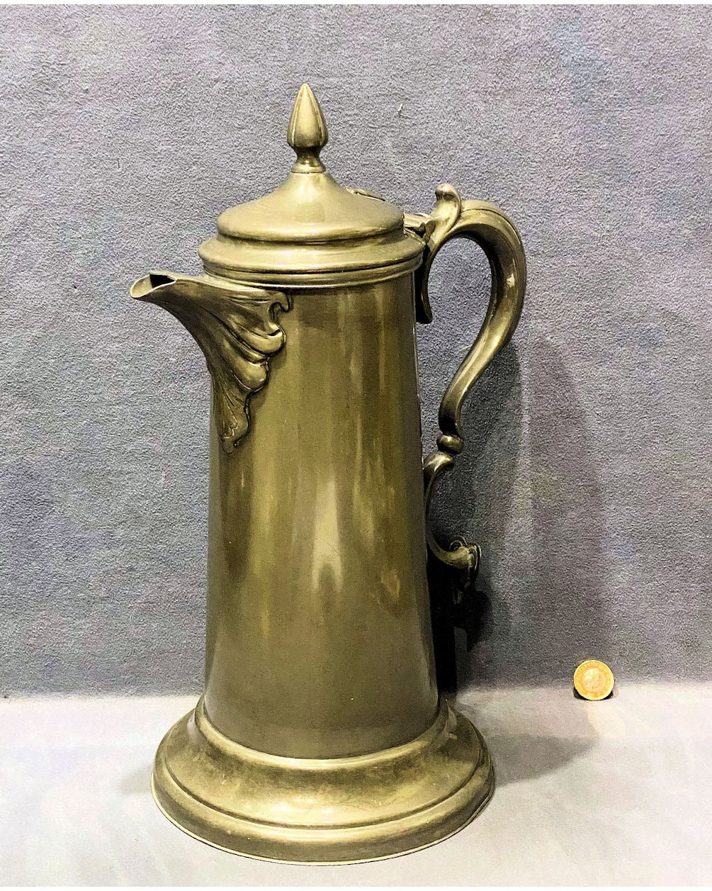 J. Dixon Large Pewter Lidded Jug — view 3