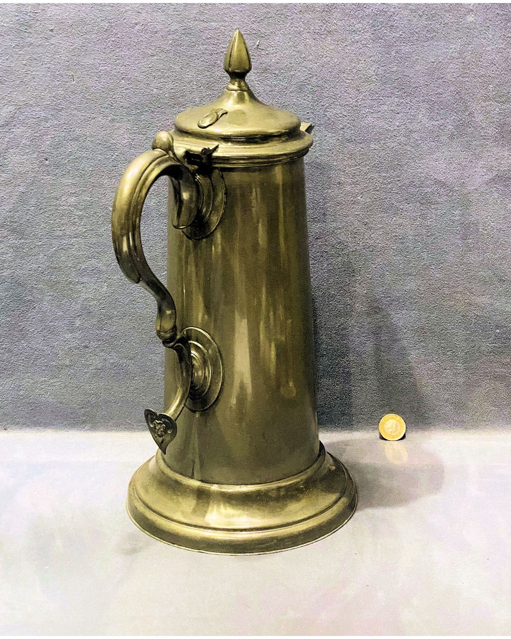 J. Dixon Large Pewter Lidded Jug — view 4