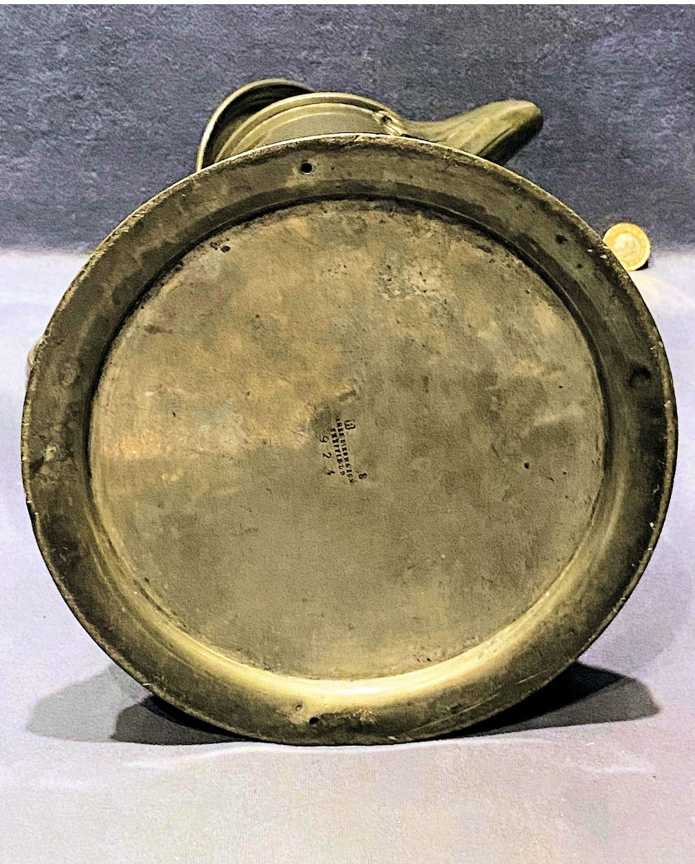 J. Dixon Large Pewter Lidded Jug — view 5