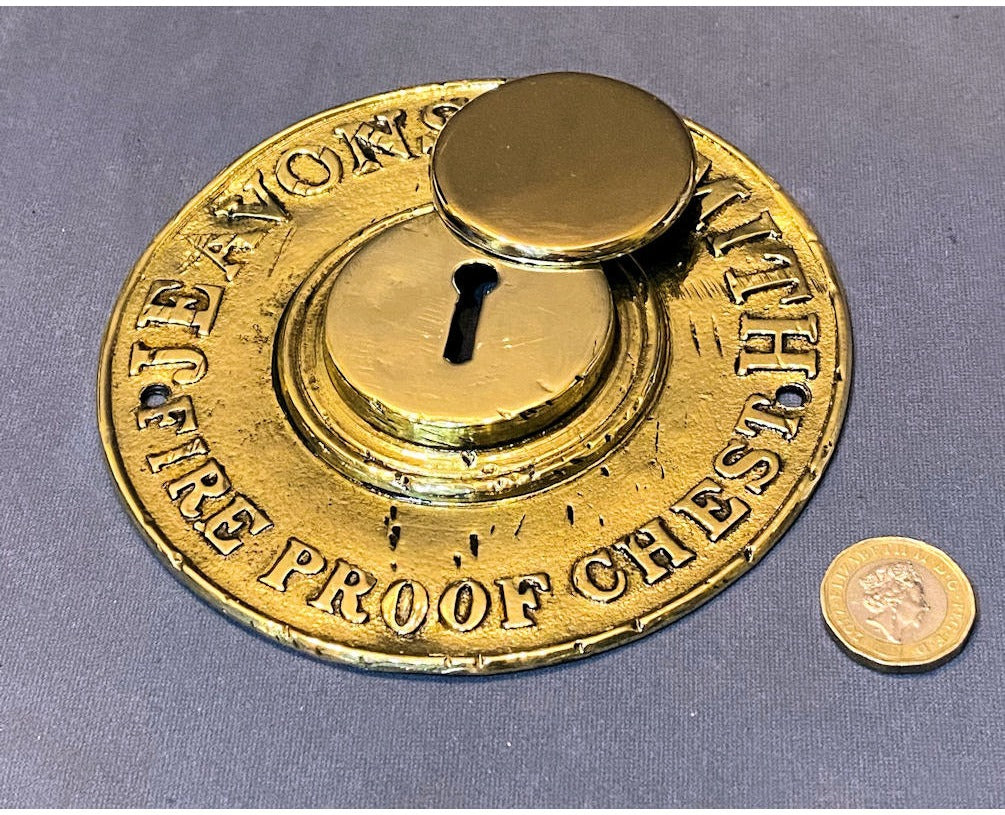 J. E Avons & Smith Brass Safe Plate — view 2