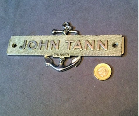 John Tann Chromed Safe Plate — Chrome, 1920's