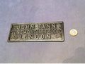 John Tanns Cast Iron Safe Plate — Cast iron, circa 1900