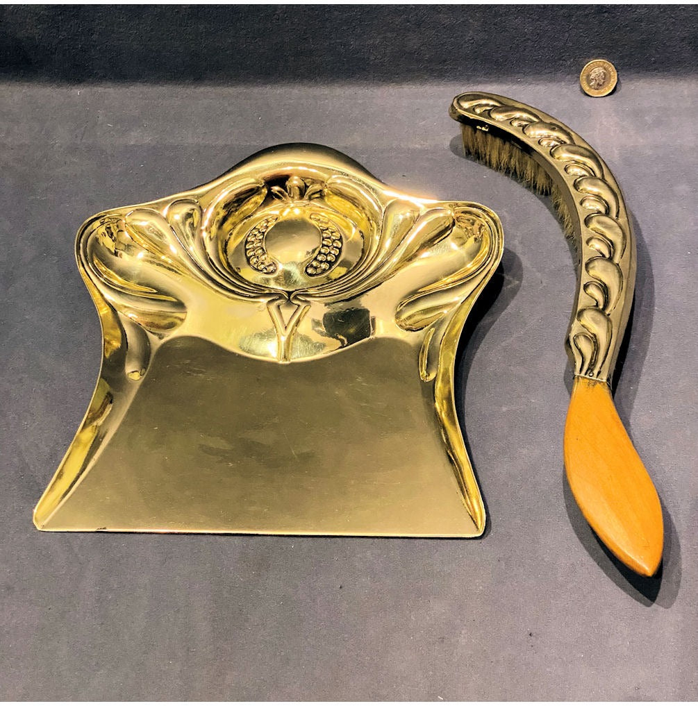 JS&S Brass Crumb Tray and Brush — view 2