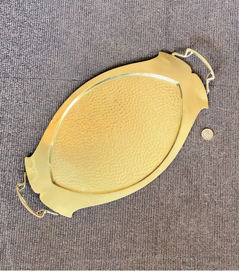 JS&S Brass Tray — Brass, circa 1900
