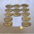 Kenrick Cast Iron House Numbers — Cast iron, late 19th century