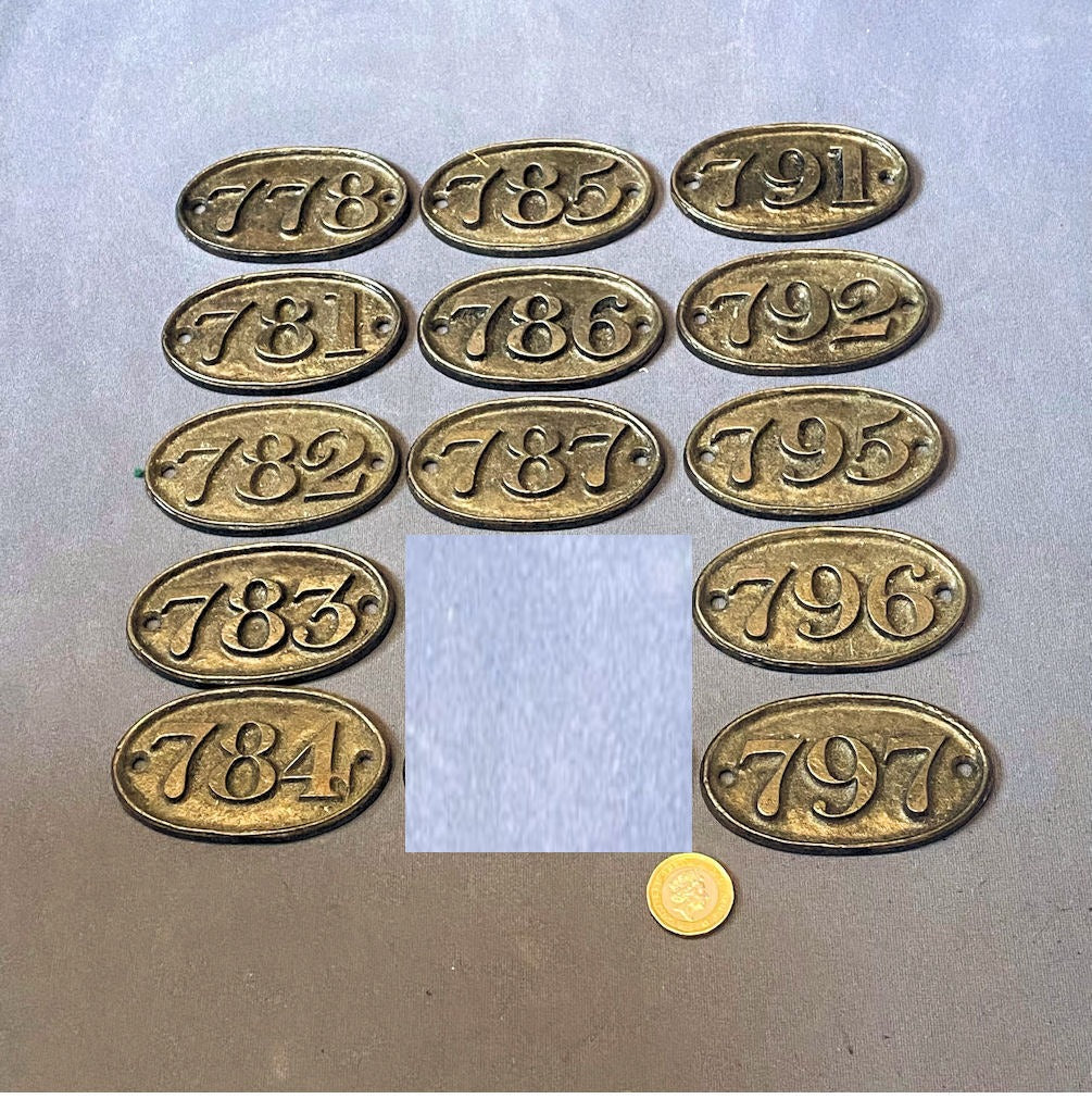 Kenrick Cast Iron House Numbers — Cast iron, late 19th century