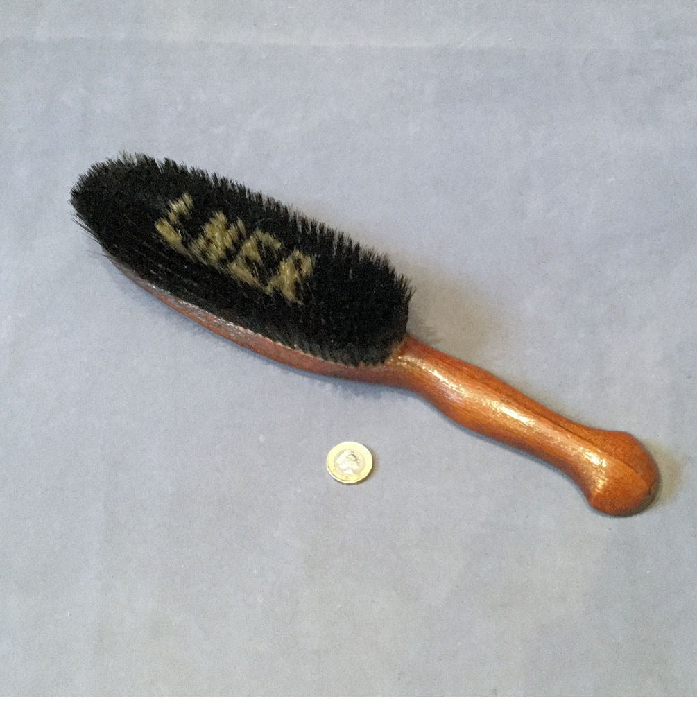 L.N.E.R Clothes Brush — Mahogany, circa 1900
