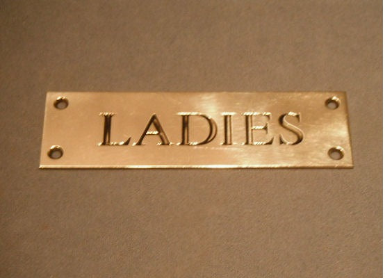 Ladies Brass Plaque — Brass