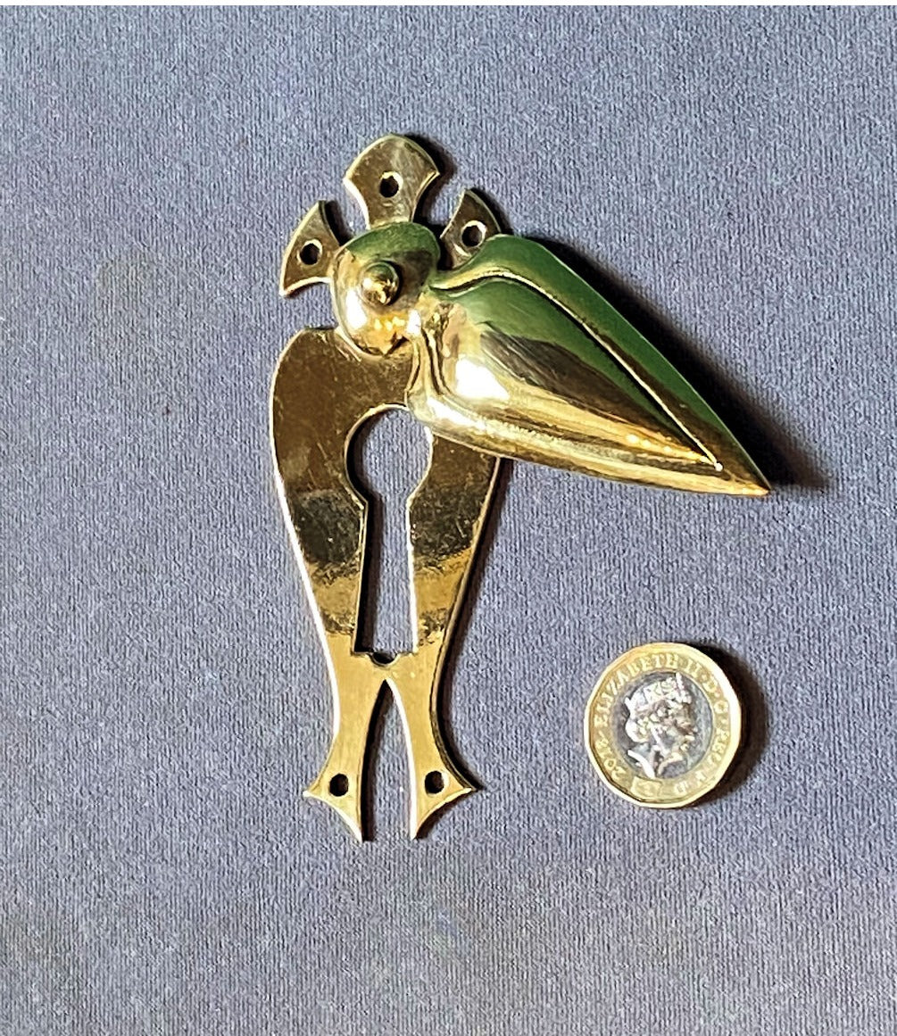 Large Brass Keyhole Cover — view 2
