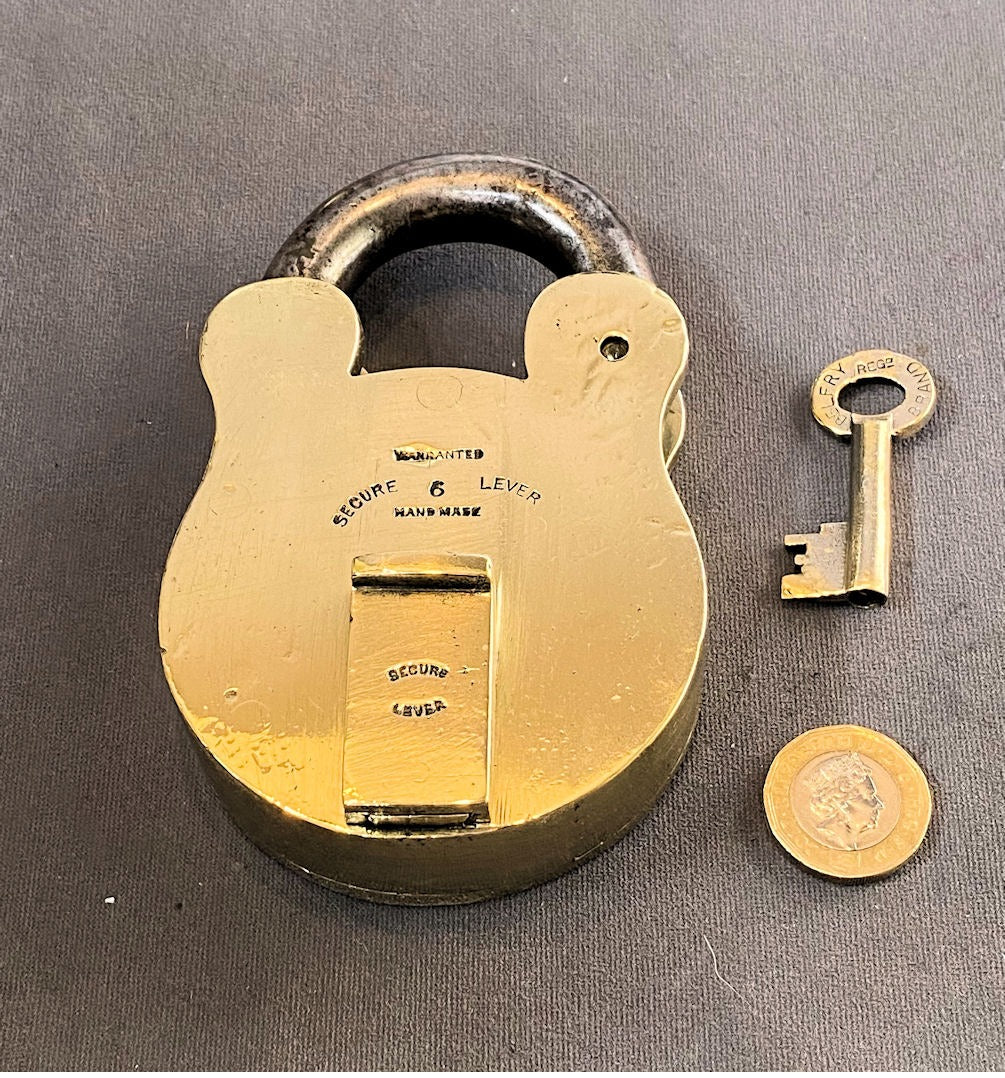 Large Brass Padlock — Brass, late 19th century