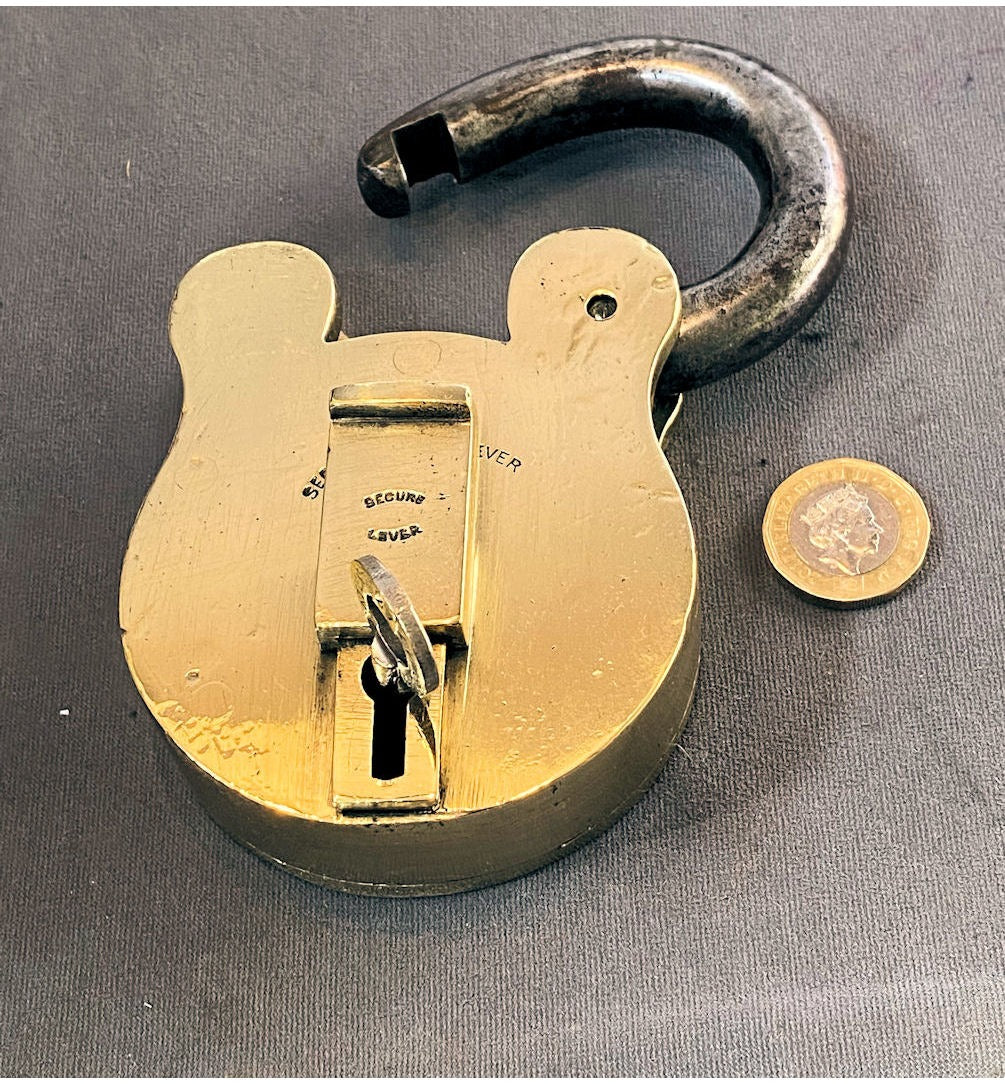 Large Brass Padlock — view 2