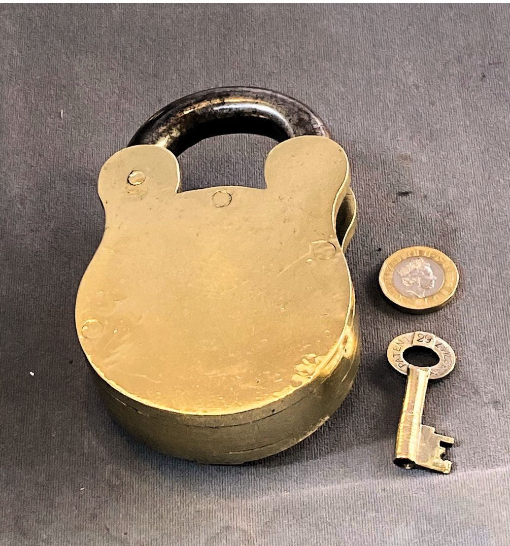Large Brass Padlock — view 3