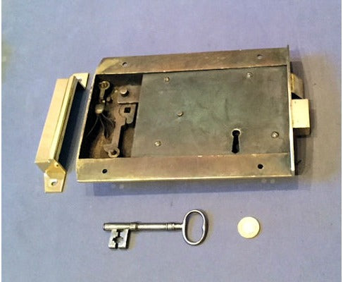 Large Brass Rim Lock — view 2