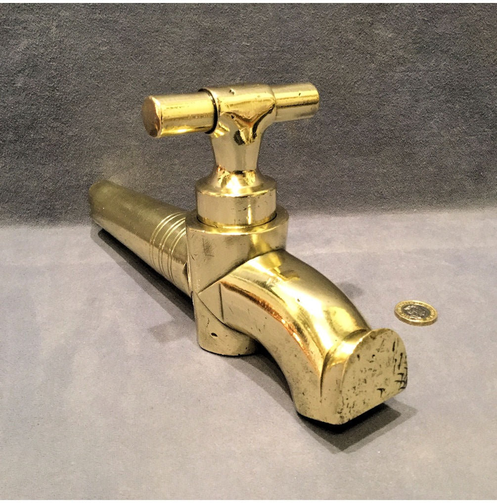 Large Brass Wine Vat Tap — view 2