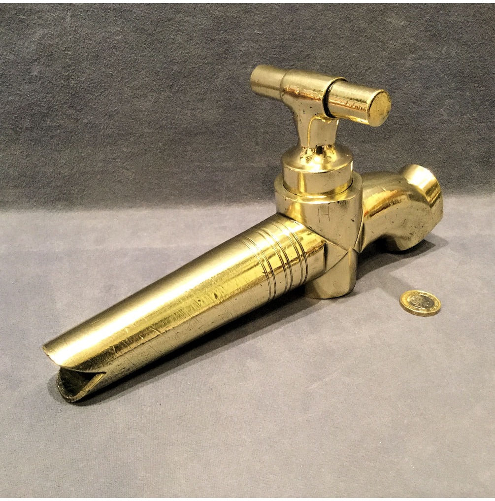 Large Brass Wine Vat Tap — view 3