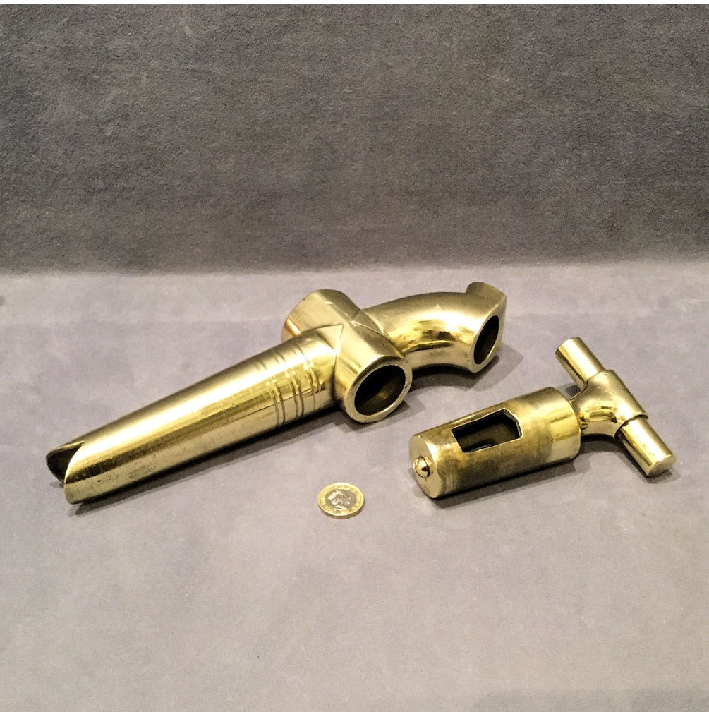 Large Brass Wine Vat Tap — view 5
