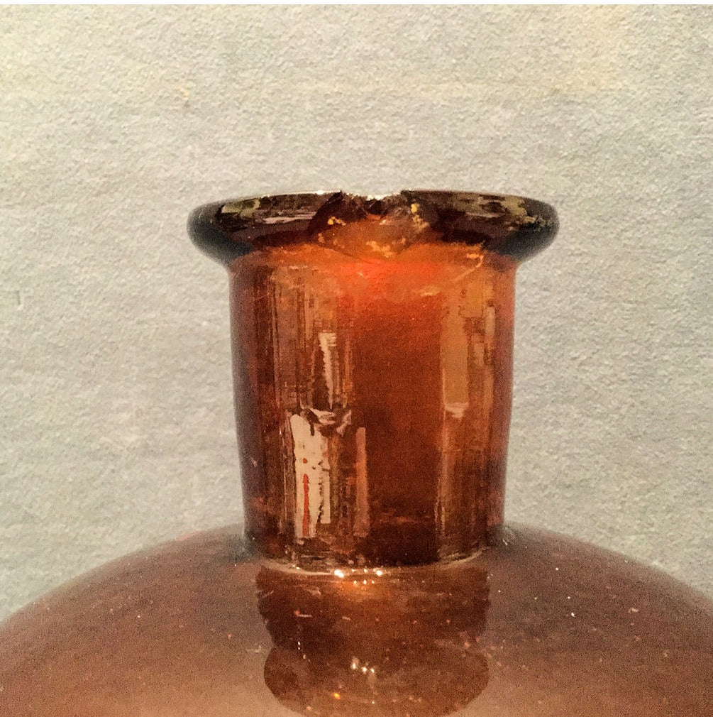 Large Brown Glass Chemist Jar — view 3