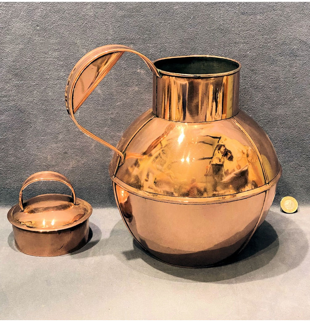 Large Copper Guernsey Milk Jug — view 2