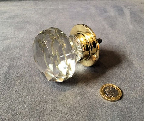 Large Cut Glass Cupboard Knob — Glass, late 19th century