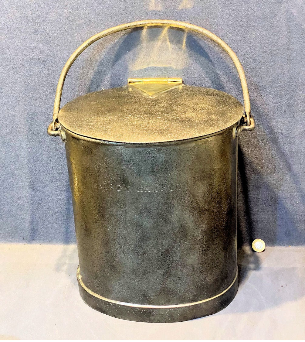 Large Oval Dairy Can — Steel, late 19th century