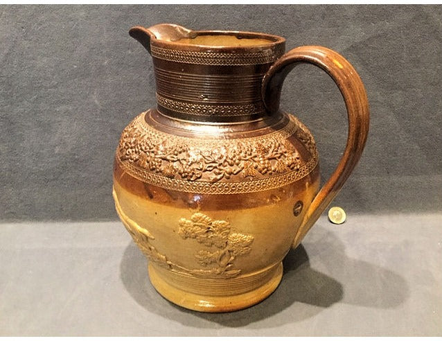 Large Salt Glazed Harvest Jug — view 3