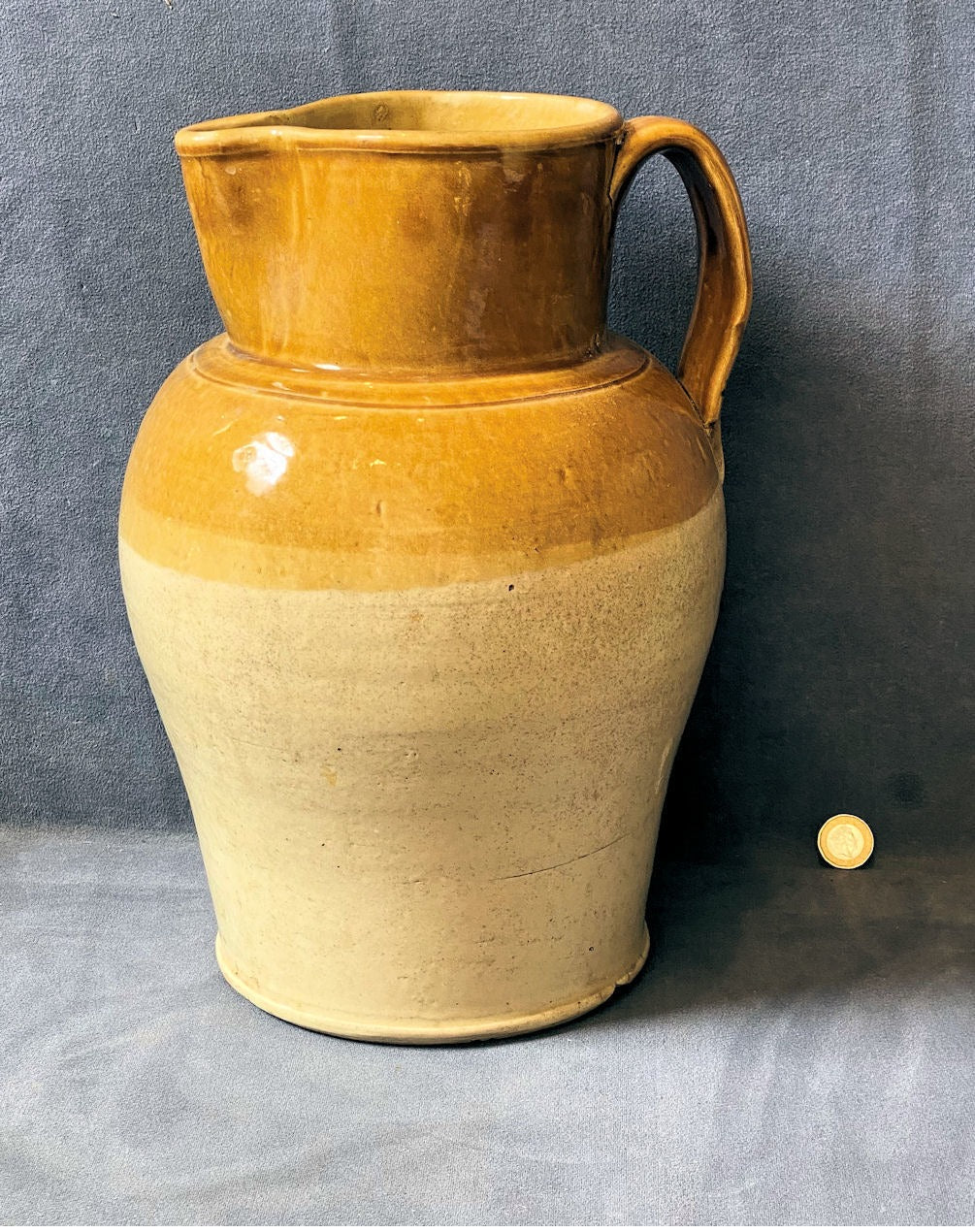 Large Stoneware Ale Jug — Stoneware, late 19th century