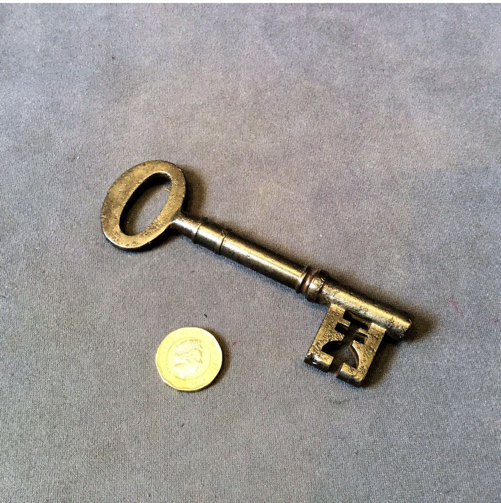 Large Wrought Iron Door Key — view 2