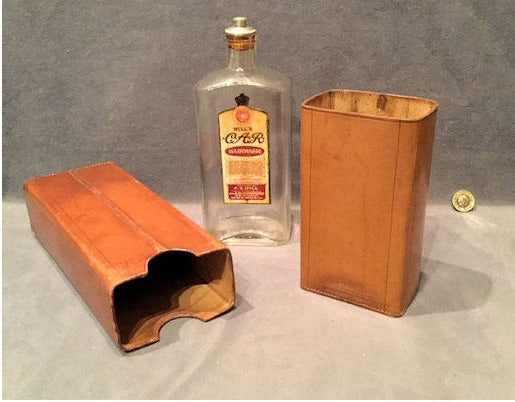 Leather Case fitted with Glass Hairwash Bottle — view 2