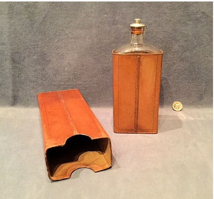 Leather Case fitted with Glass Hairwash Bottle — view 3