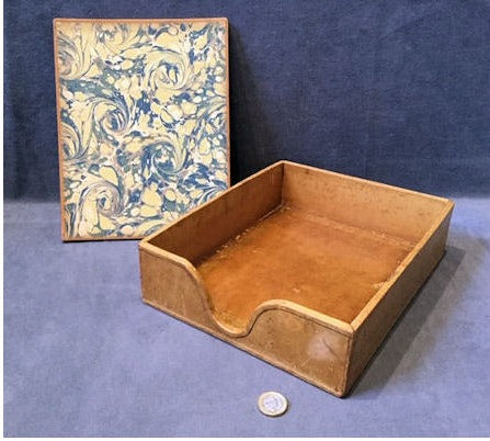 Leather Covered Filing Tray — view 2