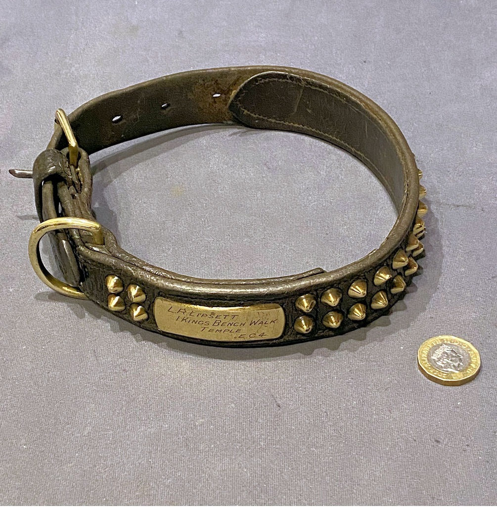 Leather Dog Collar — Leather, 1920's