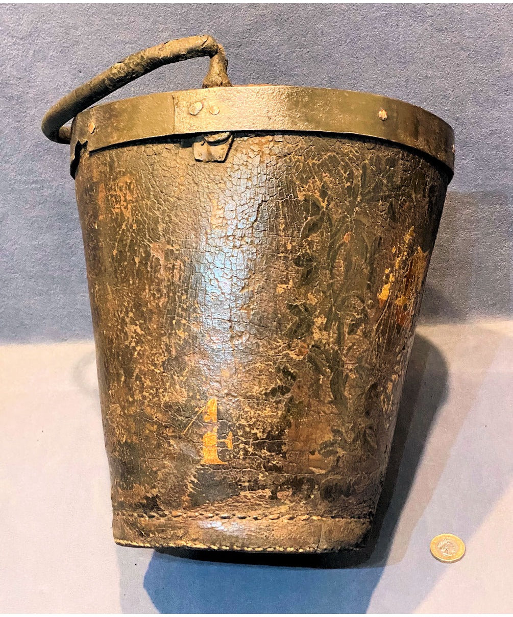 Leather Firefighting Bucket — view 2