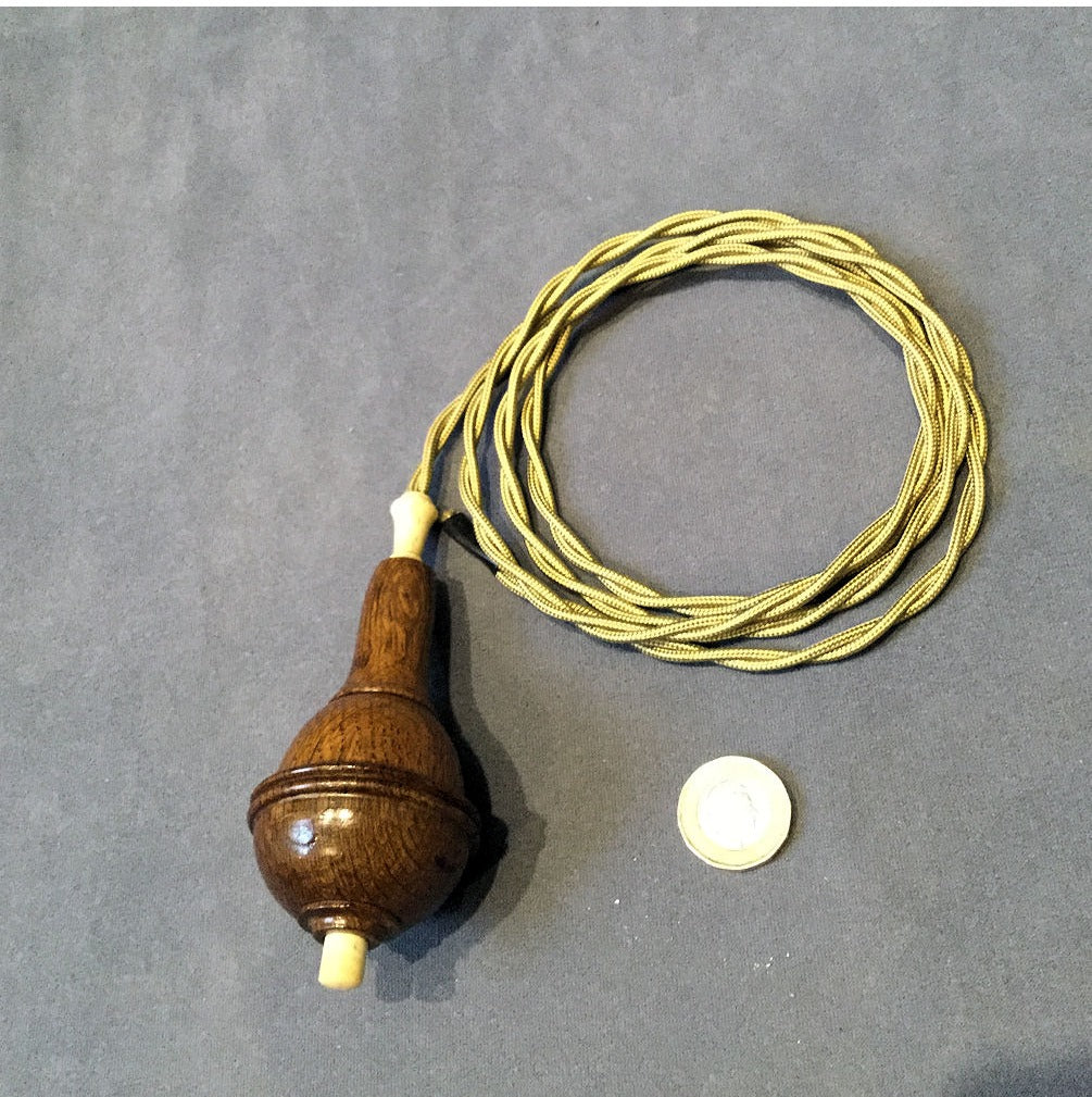 Light Oak Pendant Electric Bell Push — view 3