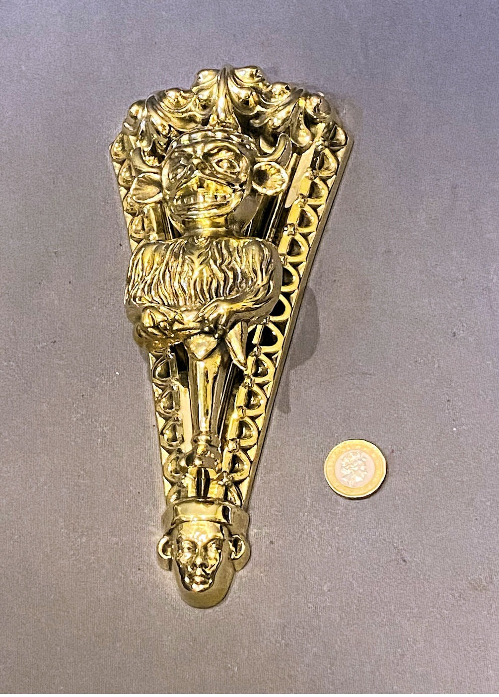 Lincoln Imp Brass Door Knocker — Brass, 1911