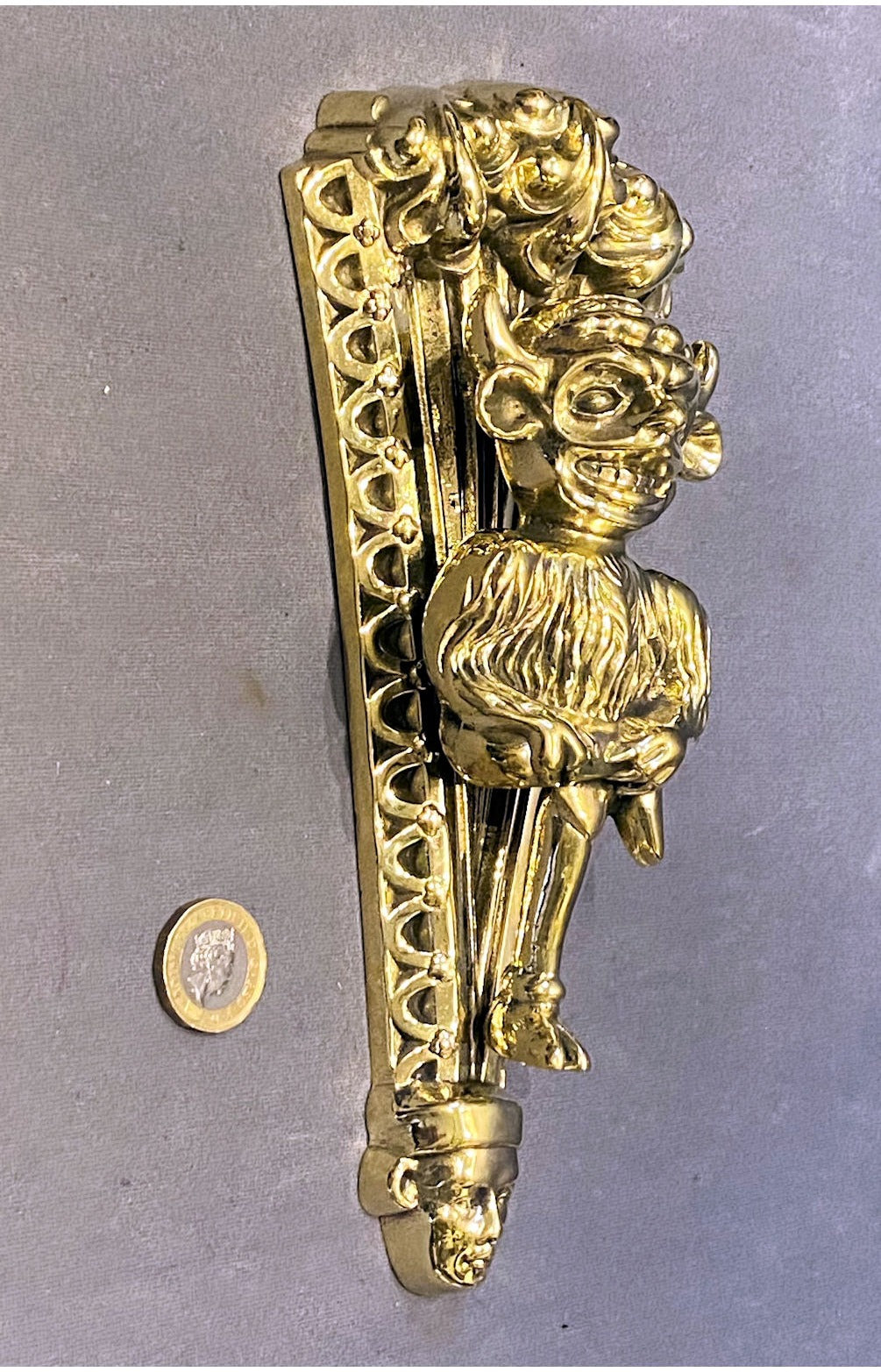 Lincoln Imp Brass Door Knocker — view 2