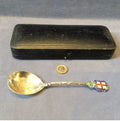 Lincoln Imp Enamel and Silver Spoon — Enamel, 1901