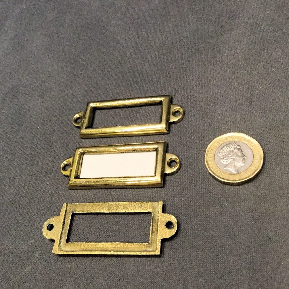 Long Run of Brass Label Frame, 25 available — Brass, 1920's