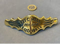 Ludwell Saddler's Brass Name Plate — Brass, late 19th century