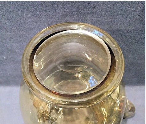 Lustre on Clear Glass Ewer and Basin — view 3