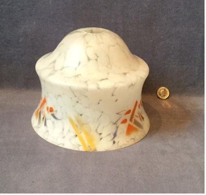 Marbled Glass Lamp Shade — Glass, 1930's