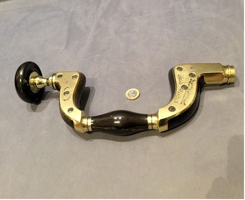 Marples Ebony Ultimatum Brace — Brass, late 19th century