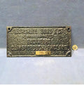 Marshall Sons & Co. Gainsborough Makers Plate — Brass, late 19th century