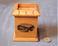 Mauchline ware Money Box — Sycamore, 1920's