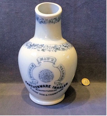 Maws Double Valve Inhaler — Ceramic, circa 1900