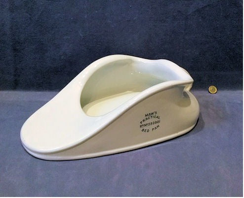Maws Practical Bedpan — Ceramic, 1909
