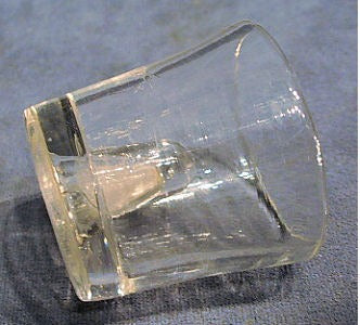 Medicine Glass and Stopper — Glass, circa 1900