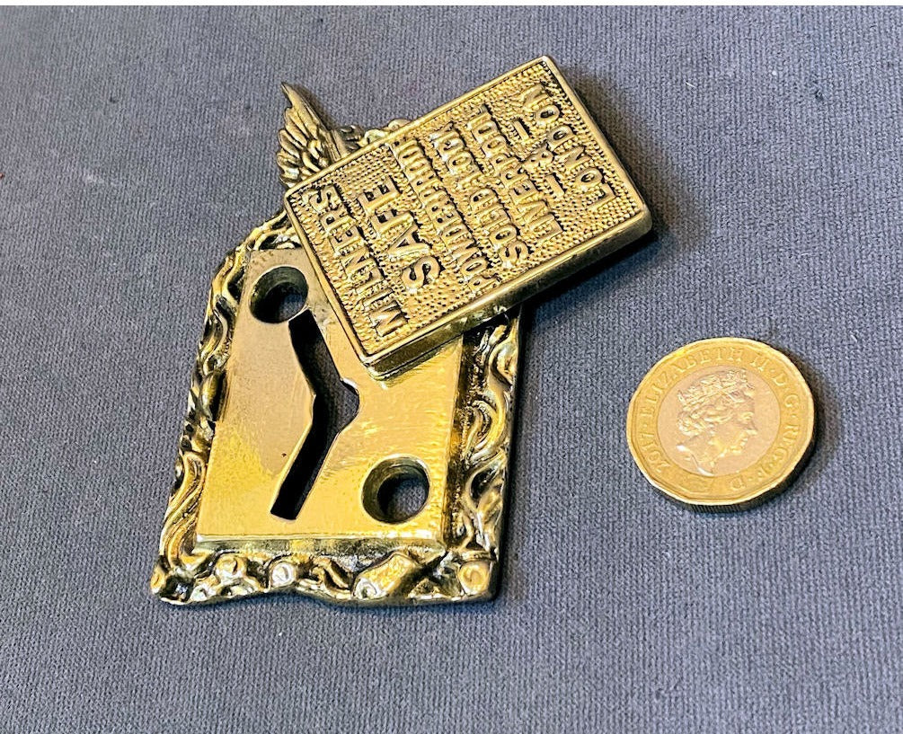 Milners Safe Brass Keyhole Cover — view 2