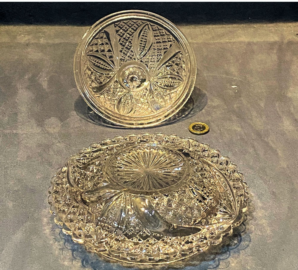 Mineral Water Manufacturer Glass Butter Dish — view 4