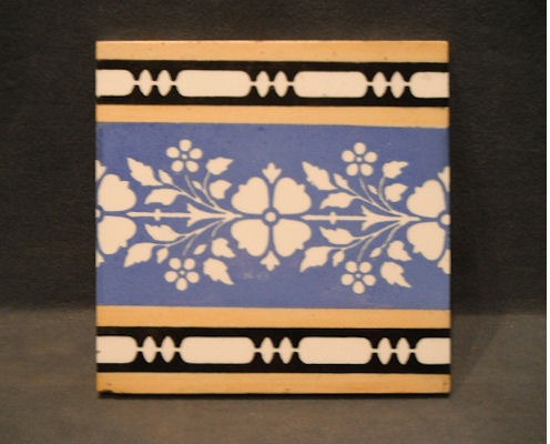 Minton Glazed Tile, 4 & 2 damaged available — Ceramic, late 19th century