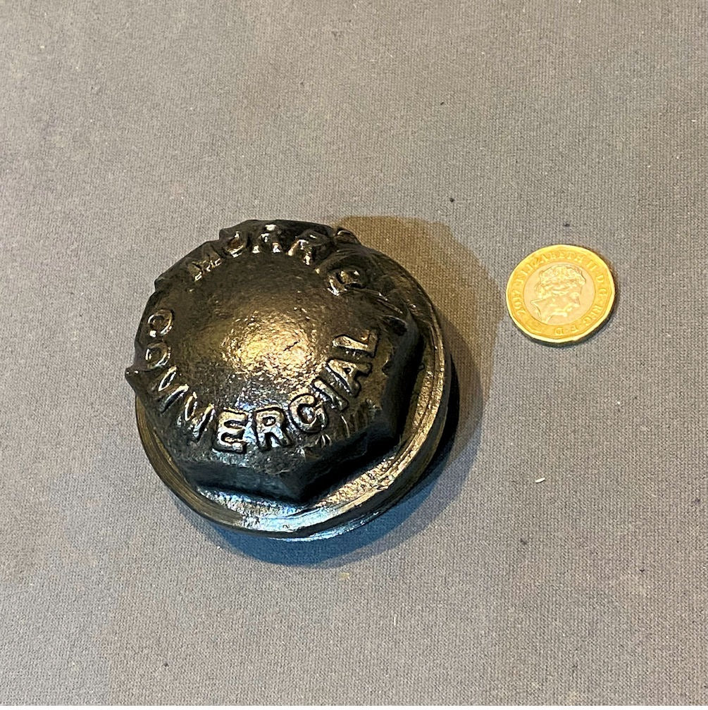 Morris Commerical Cast Iron Hub Cap — Cast iron, circa 1900